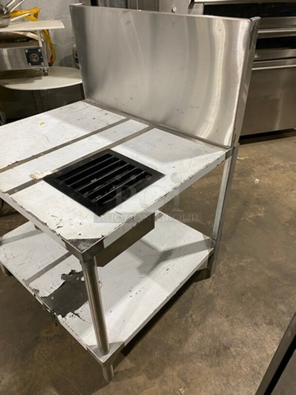 WOW! Custom Made Commercial Single Burner Prep Table! With Raised Back Splash! With Storage Space Underneath! Solid Stainless Steel! On Legs! - Image 3 of 9