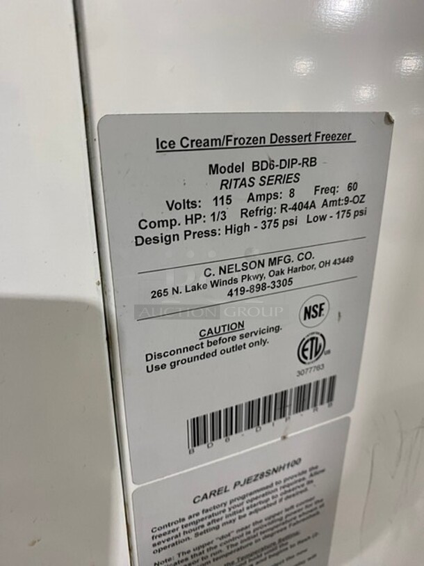 C Nelson Stainless Steel Commercial Floor Style Ice Cream Dipping Cabinet! MODEL BD6DIPRB 115V - Image 6 of 8