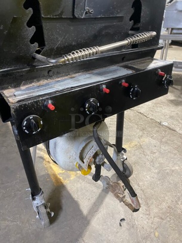 WOW! Belson Porta Grill LP Powered BBQ Grill! On Casters! Model: PG2460II SN: 4459 - Image 6 of 8