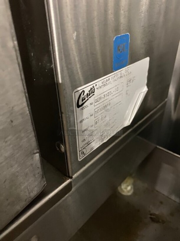 Curtis Commercial Countertop Dual Coffee Brewing Machine! With Hot Water Dispenser! With Beverage Holders/Dispensers! All Stainless Steel Body! On Small Legs! Model: GEM312IL10 SN: 10353419 220V 60HZ 1 Phase - Image 7 of 7