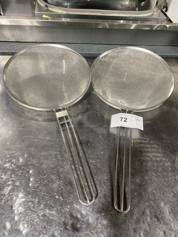 Round Metal Double Mesh Strainers! 2x Your Bid!