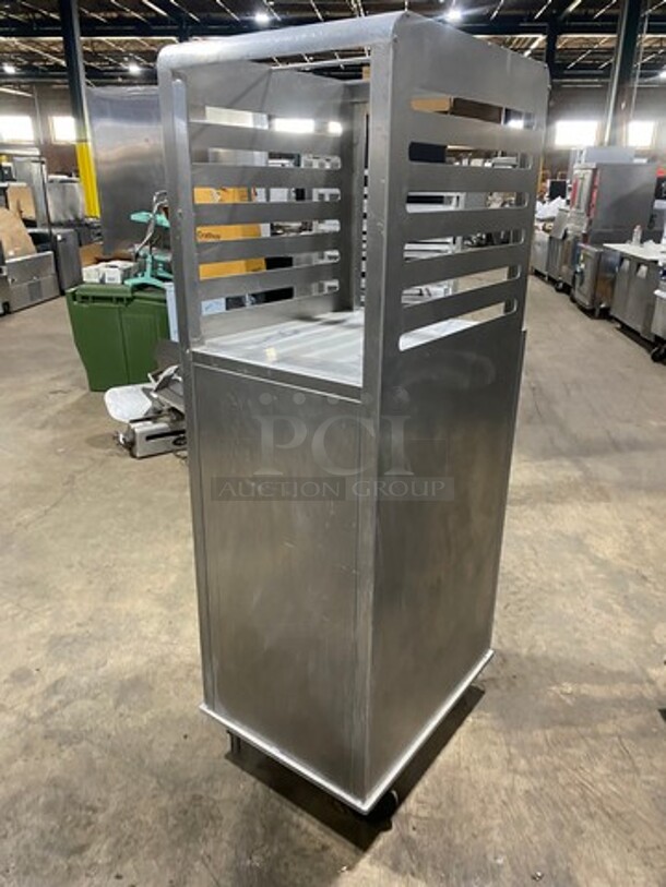 Lockwood Commercial Half Open Half Enclosed Pan Transport Rack! With View Through Door! On Casters! - Image 3 of 7