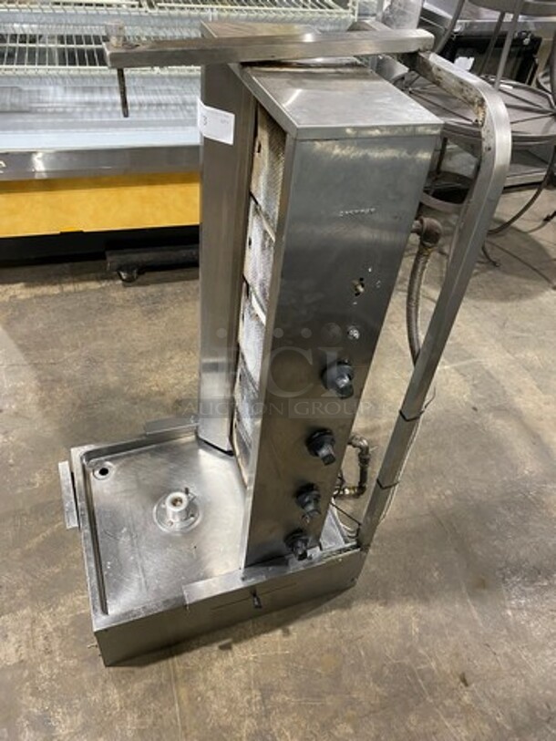Archway Commercial Countertop Natural Gas Powered Vertical Broiler Gyro Machine! All Stainless Steel! WORKING WHEN REMOVED! Model: 5BSTDNG SN: 1810020558001 - Image 3 of 9