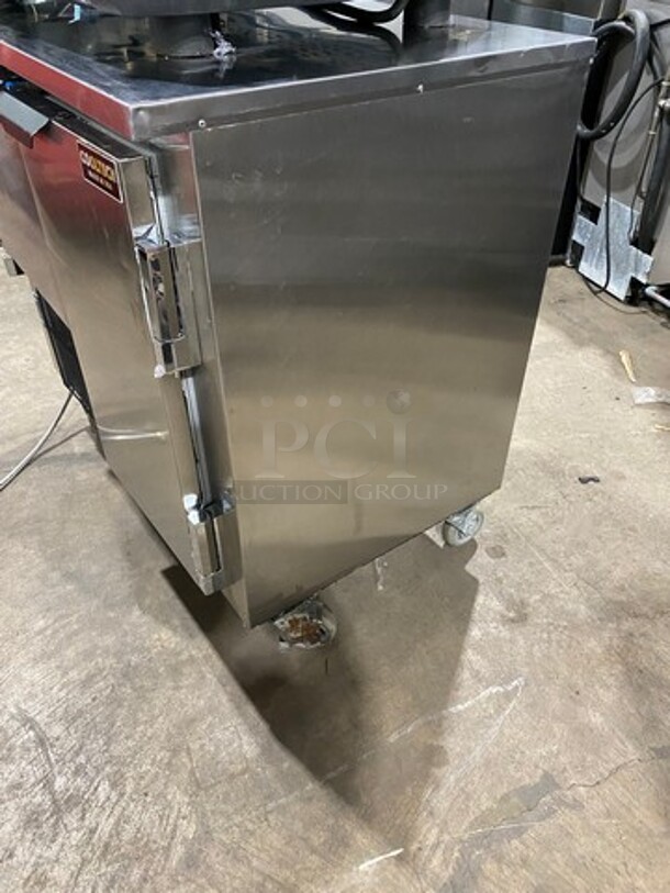 LATE MODEL! 2019 Cool Tech Commercial 2 Door Lowboy/ Worktop Cooler! Stainless Steel! On Casters! Model: CUST36LB SN: 025619 120V 60HZ 1 Phase - Image 4 of 8