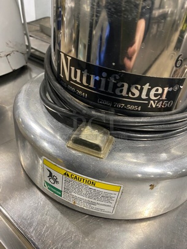 Nutrifaster Commercial Countertop Juicer Extractor! Solid Stainless Steel! Model: N450 SN: 459061471 110V - Image 8 of 10