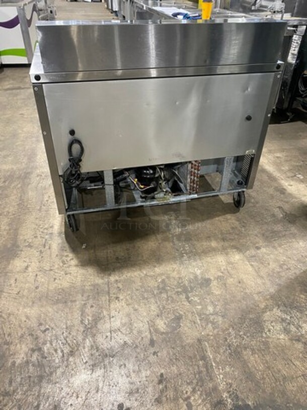 True Commercial Refrigerated Sandwich Prep Table! With 2 Door Underneath Storage Space! Poly Coated Racks! All Stainless Steel! On Casters! Model: TSSU4812 SN: 14045588 115V 60HZ 1 Phase - Image 3 of 9