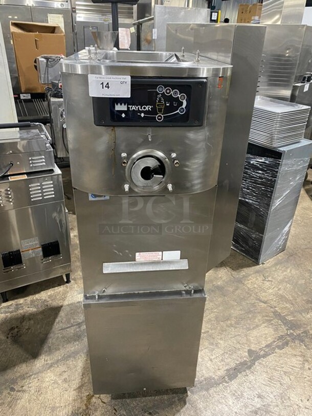 LATE MODEL! 2014 Taylor Commercial Single Flavor Ice Cream Machine! All Stainless Steel! On Casters! Model: C70833 SN: M4067311 208/230V 60HZ 3 Phase