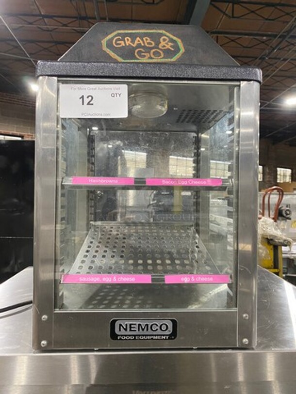 Nemco Commercial Countertop Electric Powered Heated Food Display Case! Glass All Around! With Rear Access! Stainless Steel Body! Model: 6457 SN: G08004 120V - Image 1 of 8