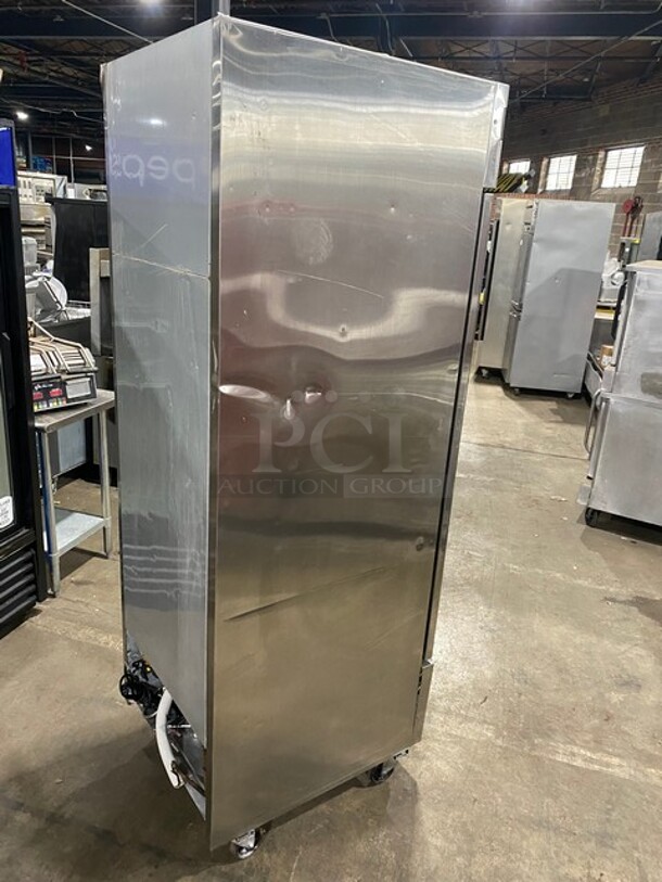 Turbo Air TSF-23SD Stainless Steel Commercial Single Door Reach In Freezer w/ Metal Racks on Commercial Casters! MODEL TSF23SD SN: BE2F0006 115V 1PH - Image 3 of 9