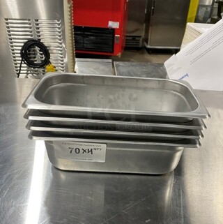 Winco Stainless Steel Food Steam Pans! 4X Your Bid! MODEL SPJL304