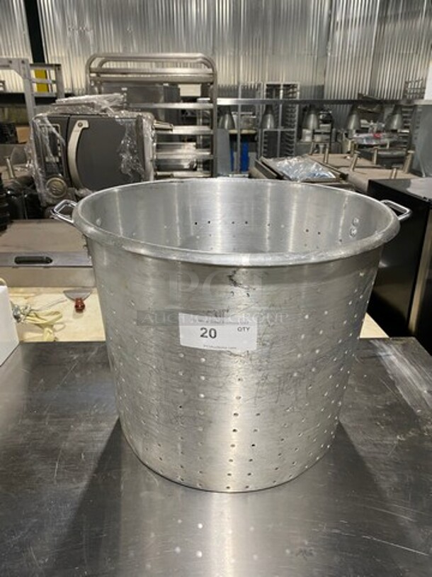 Metal Perforated Pot! With Handles! - Image 1 of 5