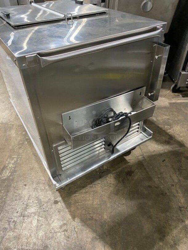 Solid Stainless Steel Mobile Ice Cream Cart! On Casters! - Image 2 of 7