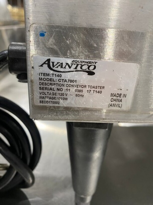Countertop Commercial Conveyor Toaster! All Stainless Steel! On Legs! Model: CTA7001 SN: 11038517T140 120V - Image 5 of 9