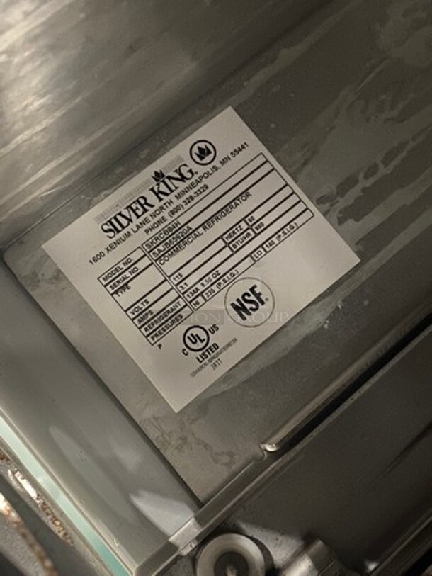 Silver King Commercial Refrigerated Chef Base! With 4 Drawer Storage Space! All Stainless Steel! On Casters! Model: SKRCB84H SN: SAJB65620A 115V 60HZ 1 Phase - Image 7 of 8