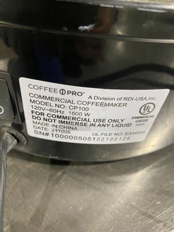 BEAUTIFUL! COFFEE PRO 100-Cup Percolating Urn Stainless Steel, Model CP100, 60Hz, 1500W - Image 4 of 7