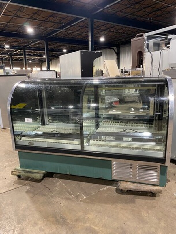 Marc Commercial Combination Dry/Refrigerated Bakery Display Case Merchandiser! With Curved Front Glass! With Sliding Rear Access Doors! Model: SPL77 120V
