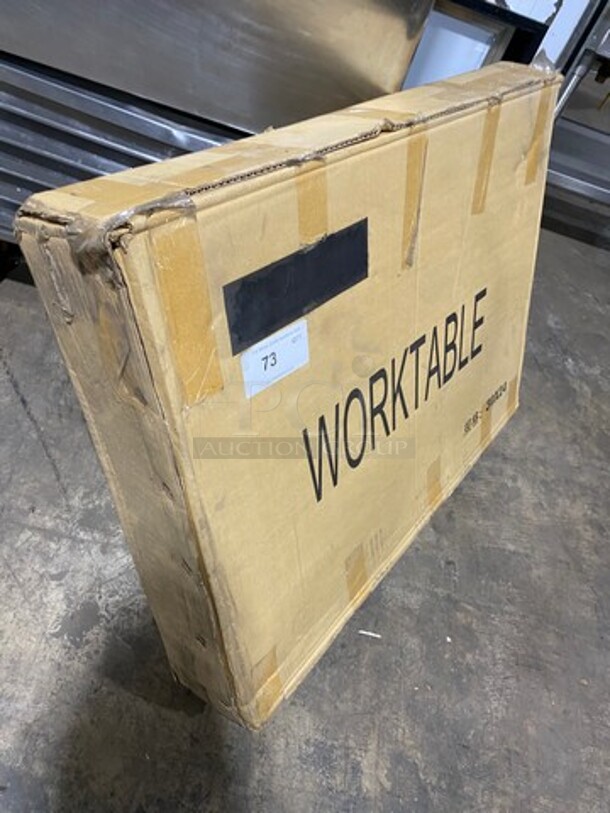 BRAND NEW! IN THE BOX! Solid Stainless Steel Work Top/ Prep Table! With Legs! ASSEMBLY NEEDED! - Image 3 of 3