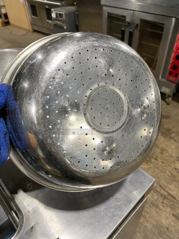 ALL ONE MONEY! Assorted Size Stainless Steel Perforated Bowls! - Image 5 of 6