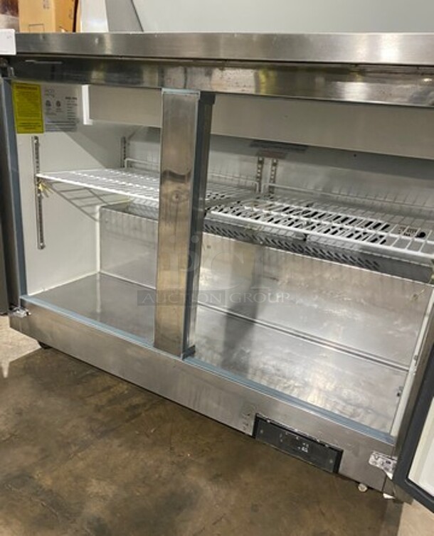 Ikon Stainless Steel Commercial Mega Top Sandwich Salad Prep Table! on Commercial Casters! MODEL KSP48 SN: KSP489064901 115V 1PH - Image 6 of 9