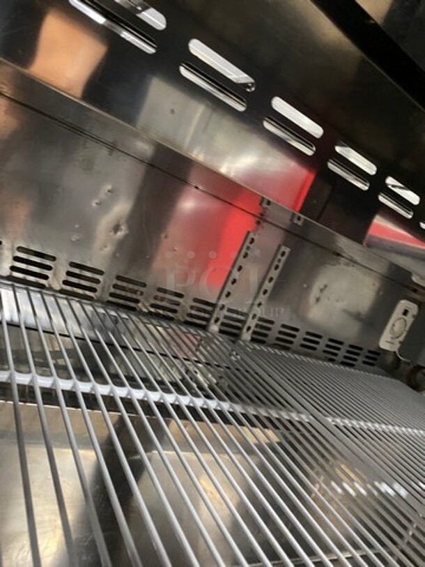 Blue Air Commercial Refrigerated Sandwich Prep Table! With 2 Door Storage Space Underneath! With Triple Over Head Shelf Storage! All Stainless Steel! On Casters! Model: BLPT48 115V 60PH 1 Phase - Image 7 of 11