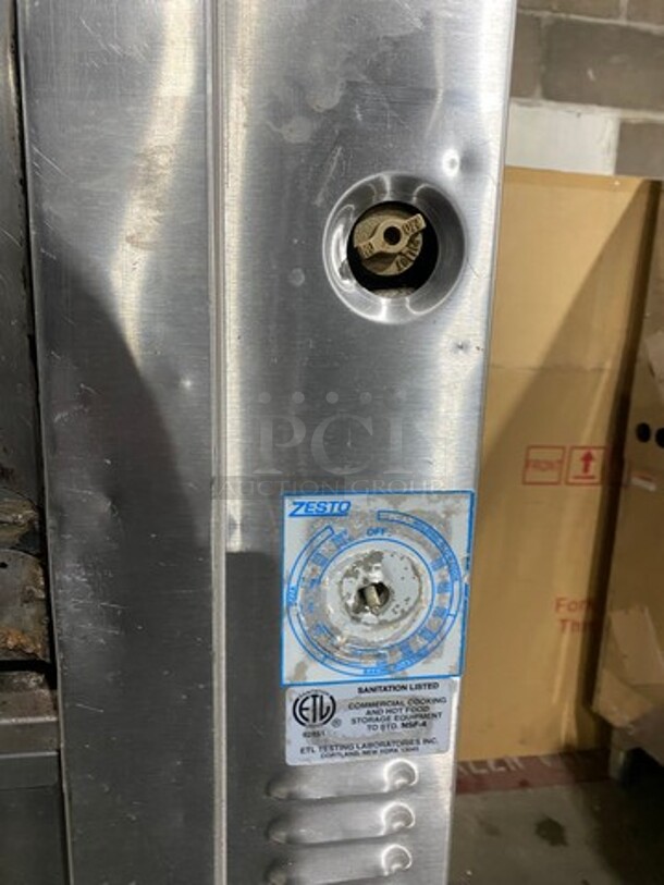 SWEET! Zesto Commercial Natural Gas Powered Double Deck Pizza/ Baking Oven! All stainless Steel! On Legs! 2x Your Bid Makes One Unit! - Image 8 of 10