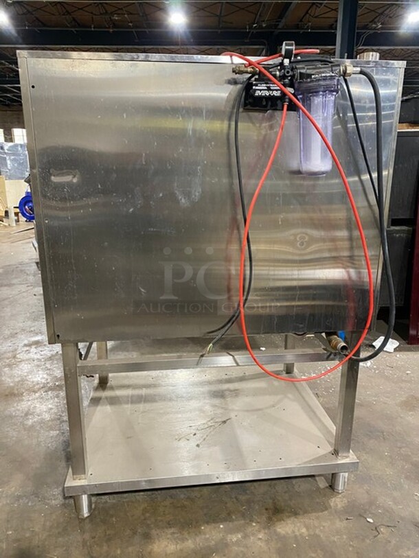 WOW! Electrolux Air-O-Steam Natural Gas Touch Line Combi Convection Oven! With View Through Door! Metal Oven Racks! With Open Underneath Storage Space! All Stainless Steel! On Legs! Model: AOS102GTP1 SN: 20404001 - Image 4 of 10