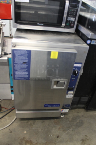 Cleveland 22CGT6 SteamChef Stainless Steel Commercial Countertop Natural Gas Powered Single Deck Steam Cabinet. 