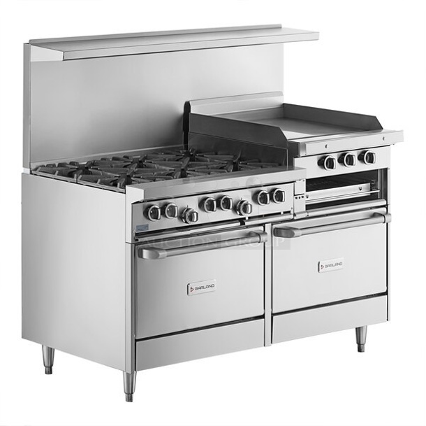 BRAND NEW SCRATCH AND DENT! Garland G60-6R24RR Stainless Steel Commercial Natural Gas 6 Burner 60
