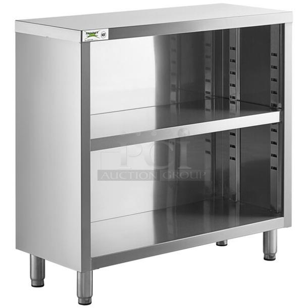2 BRAND NEW SCRATCH AND DENT! Regency 600DC1536 15" x 36" 18 Gauge Type 304 Stainless Steel Dish Cabinet with Adjustable Midshelf. 2 Times Your Bid! May Be Missing Pieces.  - Image 1 of 4