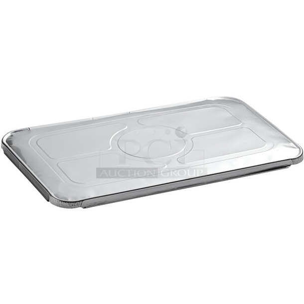 2 BRAND NEW SCRATCH AND DENT! Choice 612FFL1230 Foil Steam Table Pan Lid - Full Size - 50/Case. 2 Times Your Bid!