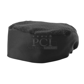 BRAND NEW! Winco CHPB-3BR Black Pillbox Hat