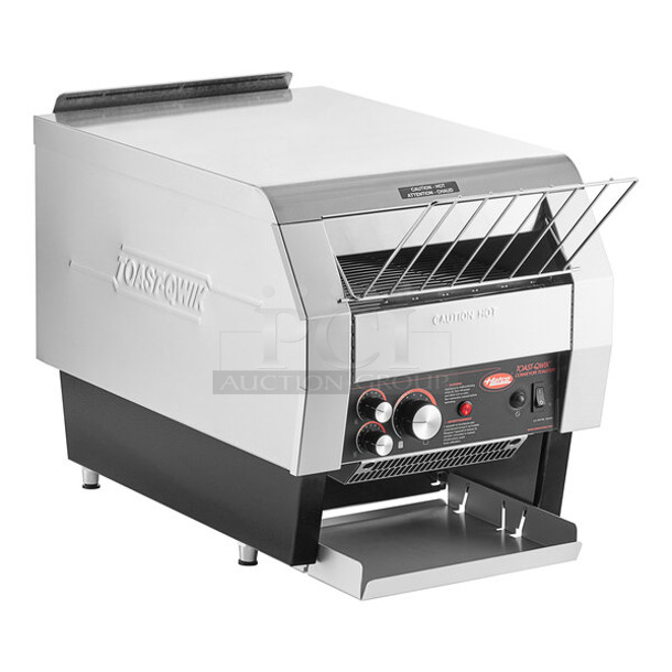 BRAND NEW SCRATCH AND DENT! Hatco TQ800 Toast Qwik Stainless Steel Countertop Conveyor Toaster - 2" Opening. 208 Volts, 1 Phase. - Image 1 of 8