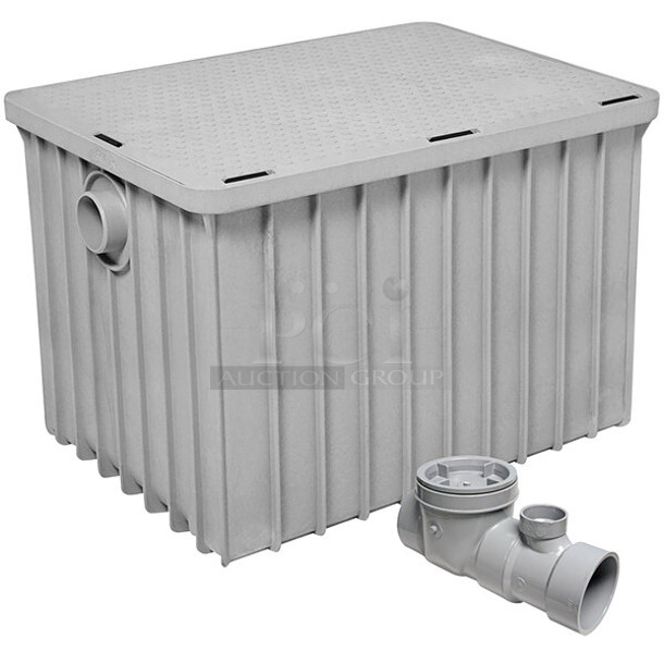 BRAND NEW SCRATCH AND DENT! Endura 3950A03 100 lb. 50 GPM Grease Trap with 3" Hub - Image 1 of 4