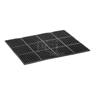 BRAND NEW SCRATCH AND DENT! Choice 29" x 39" Black Rubber Straight Edge Anti-Fatigue Floor Mat - 7/8" Thick