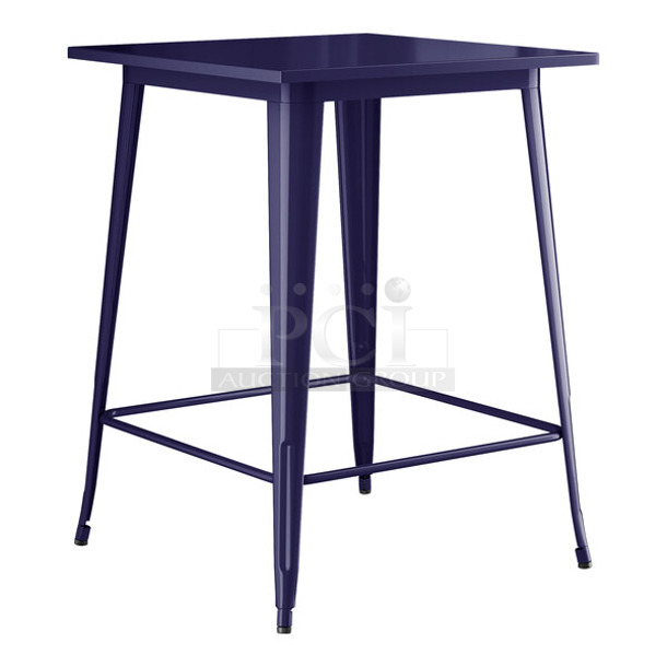 BRAND NEW SCRATCH AND DENT! Lancaster Table & Seating 164BA3232NVY Alloy Series 32" x 32" Sapphire Bar Height Outdoor Table - Image 1 of 3