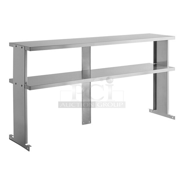 BRAND NEW SCRATCH AND DENT! Turbo Air 902TSOS5R Stainless Steel Double Overshelf - 60" x 12 13/16" - Image 1 of 4