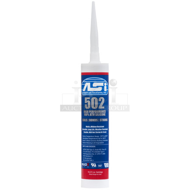 BRAND NEW SCRATCH AND DENT! American Sealants 190SILC10AL 10.2 oz. Aluminum/Stainless Steel Finish Silicone Sealant - Image 1 of 3