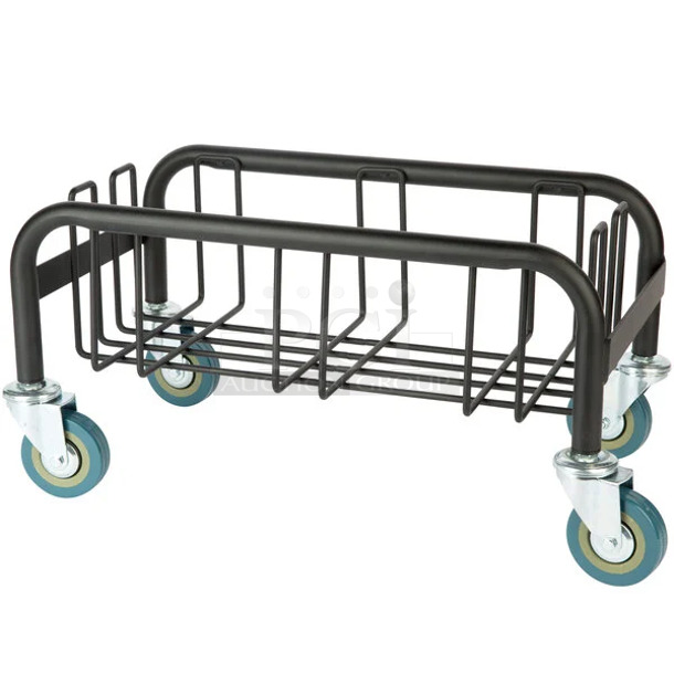 BRAND NEW SCRATCH AND DENT! 475WHDOLLY Lavex Black Slim Trash Can Dolly. May Be Missing Pieces.  - Image 1 of 3