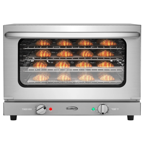 BRAND NEW SCRATCH AND DENT! KoolMore KM-CTCO-15 23 in. Countertop Convection Oven for Half-Size Pans.  - Image 1 of 3