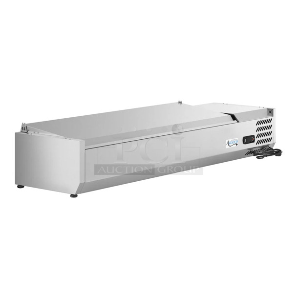 BRAND NEW SCRATCH AND DENT! 2023 Avantco 360CPT54 Stainless Steel 54" Countertop Refrigerated Prep Rail. 115 Volts, 1 Phase. Tested and Does Not Power On - Image 1 of 6
