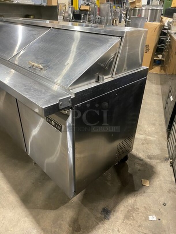 Spartan Commercial Refrigerated Sandwich Prep Table! With 3 Door Storage Space Underneath! Poly Coated Racks! All Stainless Steel! On Casters! Model: SST7230 115V - Image 2 of 9