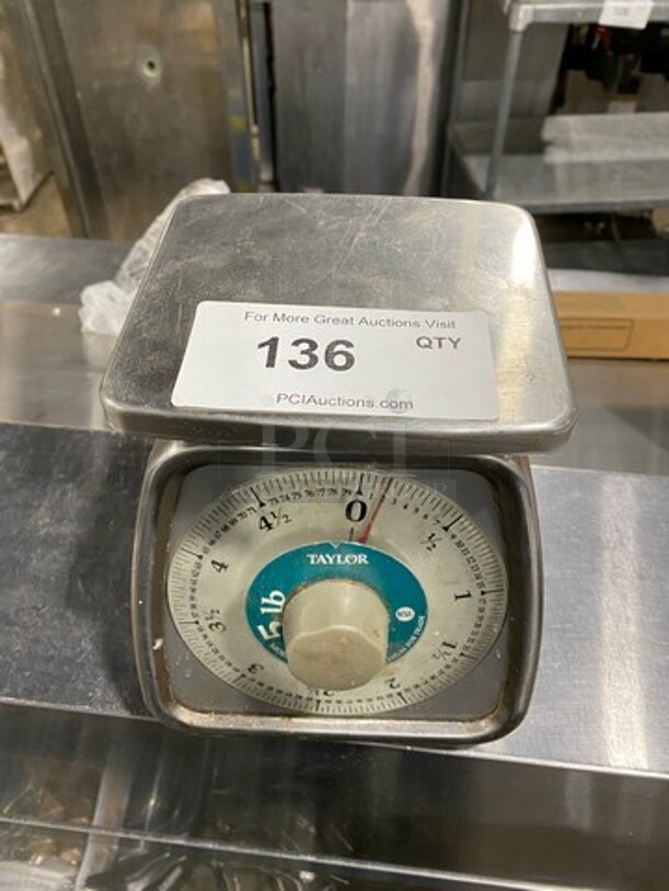 Taylor Countertop Food Scale! Measures Up To 5LBS! Stainless Steel Body! - Image 1 of 7