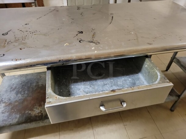 Stainless Steel Work Table with Single Drawer - Image 3 of 3