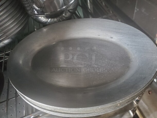 Choice 8" X 11" Oval Stainless Steel Platter 13XBID - Image 2 of 3