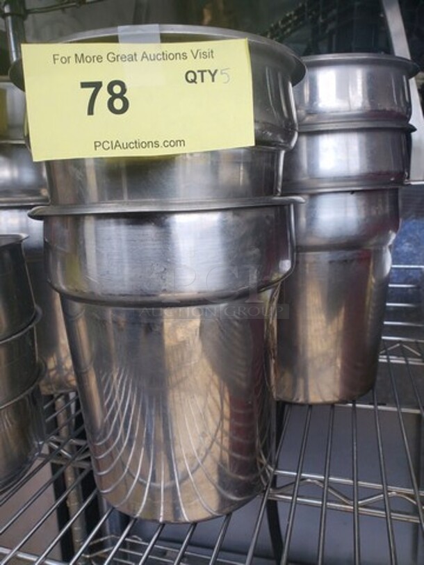 7" Stainless steel round container 5XBID - Image 3 of 3