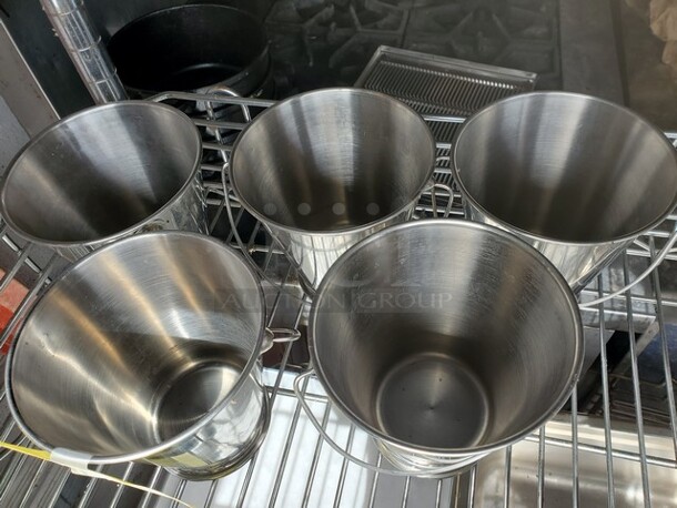 Vollrath Mini Stainless Steel Serving Bucket with Handle and Pedestal Base BIDX5 - Image 4 of 4
