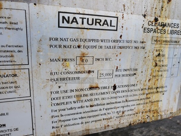 Serv-Ware SHPS-24 Natural Gas, Countertop, 24" 4 burners Stove 24X30X13 100,000BTU - Image 5 of 5