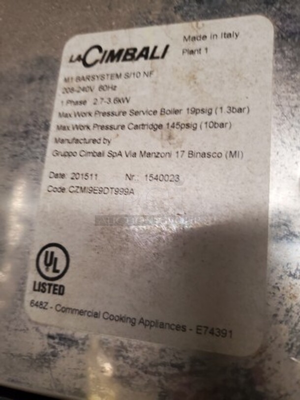 La Cimbali M1 BARSYSTEM S/10 NF 208-240V Espresso Machine - Image 5 of 7