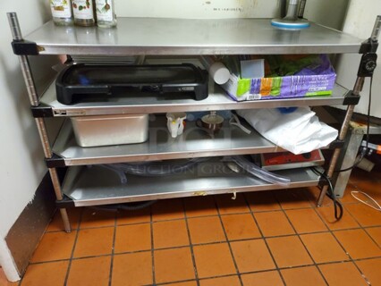 Stainless Steel Storage Shelves (Content not included)