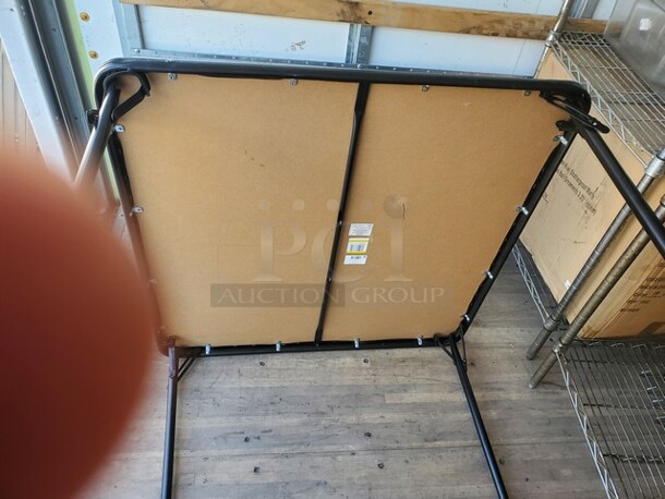 1 Black Square Table w/ foldable legs - Image 3 of 3